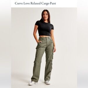 Abercrombie & Fitch Curve Love Relaxed Cargo Pants